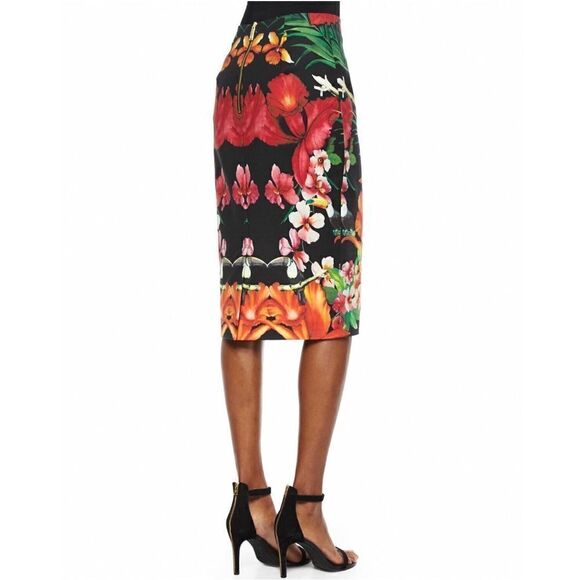 Ted Baker Tropical Toucan Pencil Skirt Size 1 - Picture 2 of 10